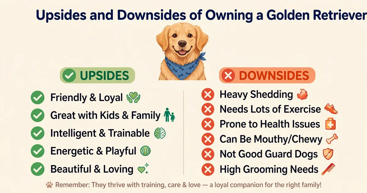 Upsides and Downsides of Owning a Golden Retriever
