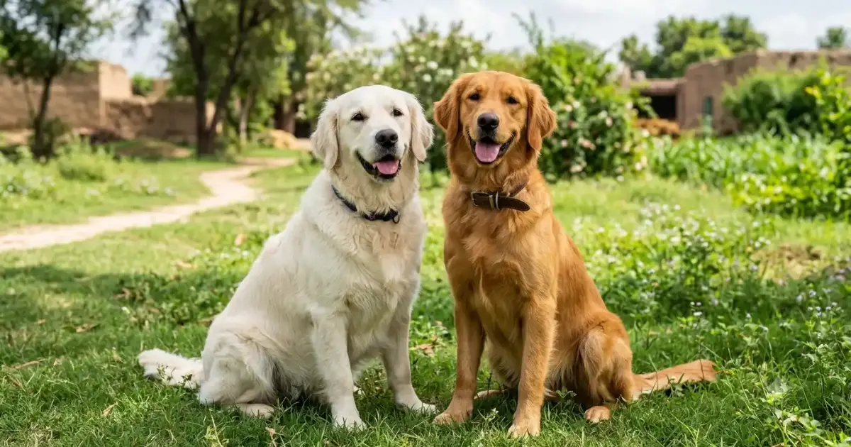 Cream White Golden Retriever vs American Golden Retriever