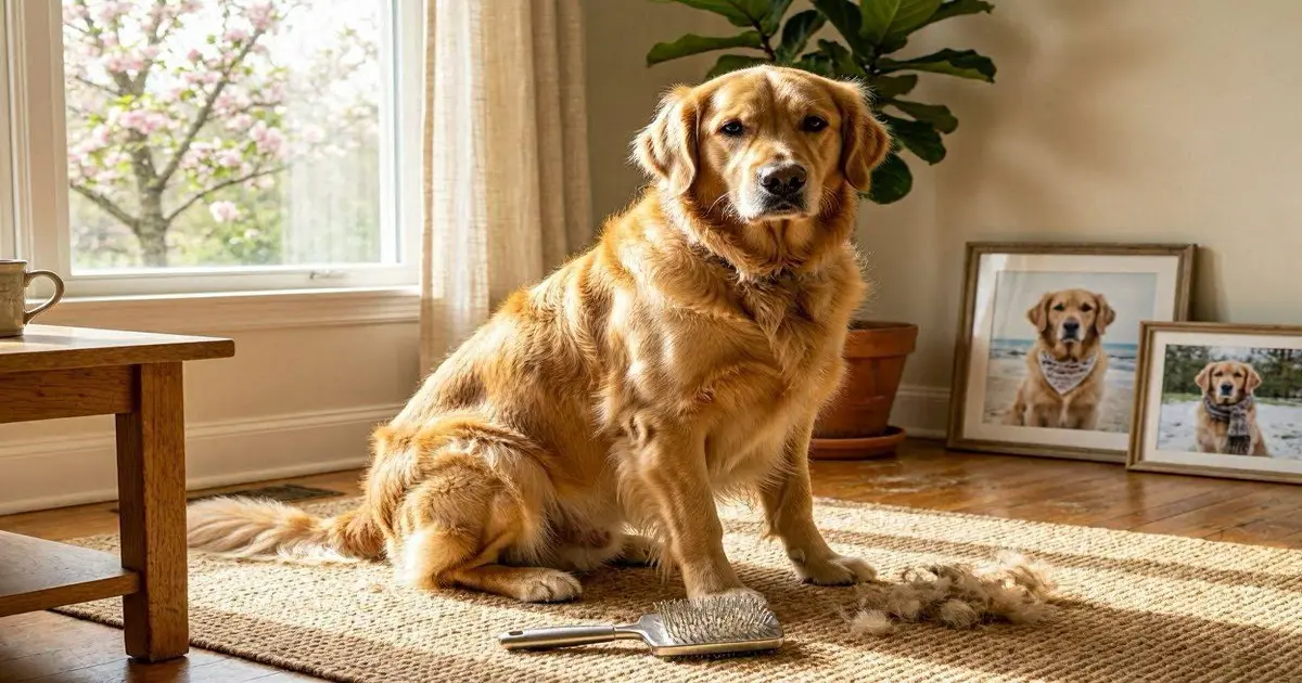 do golden retrievers shed all year
