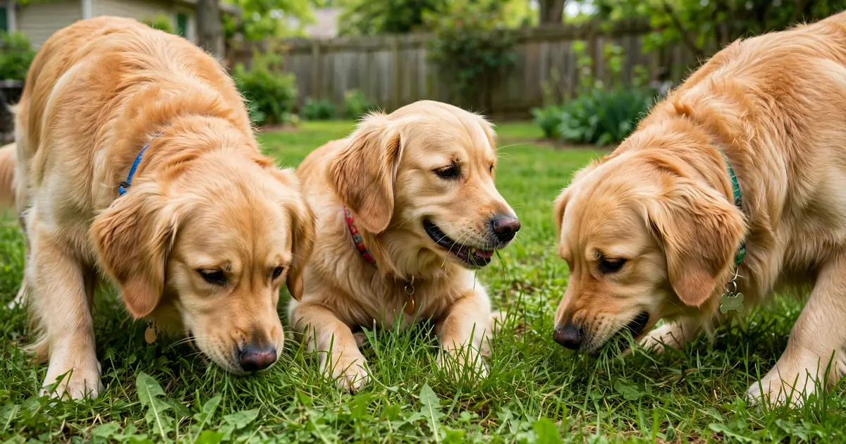 Why Golden Retrievers dog Eat Grass