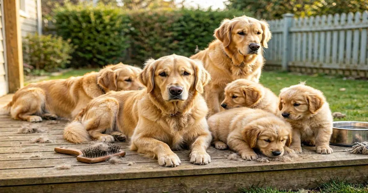 Much a Golden Retriever Sheds