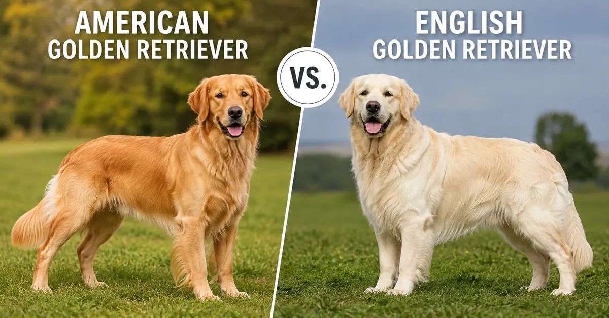 American Golden Retriever vs. English Golden Retriever