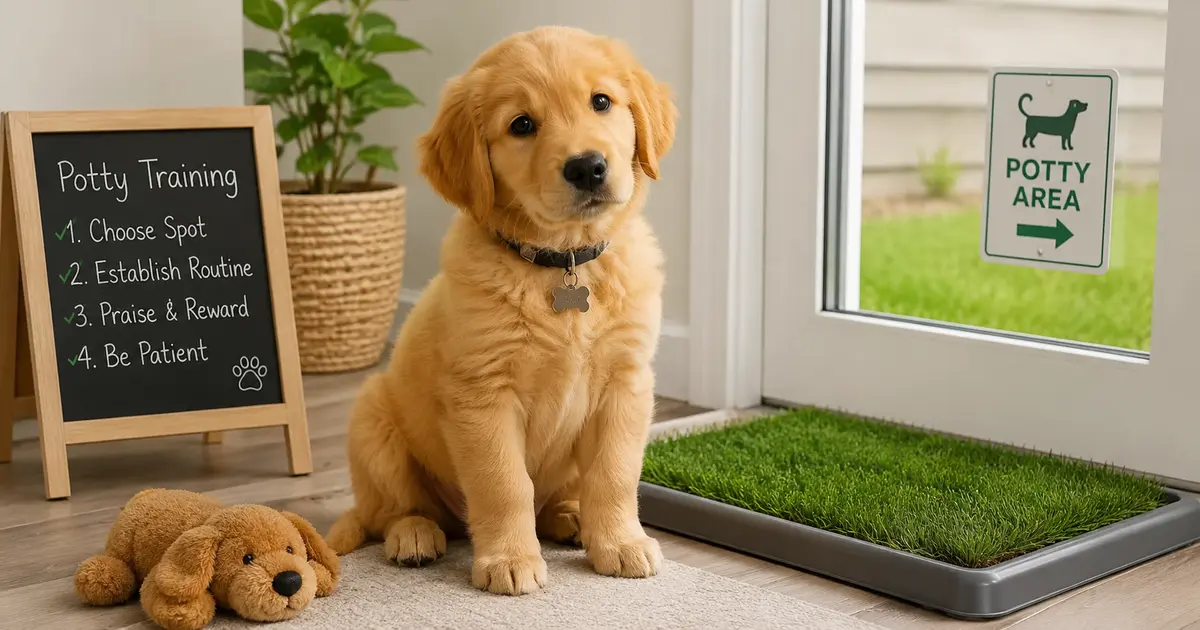 Golden Retriever Puppy Potty Training Guide