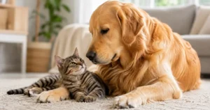 are Golden Retrievers Good With Cats