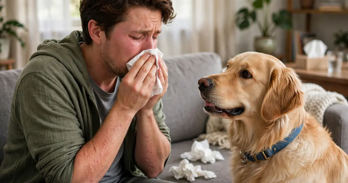 allergy sneeze golden retriever
