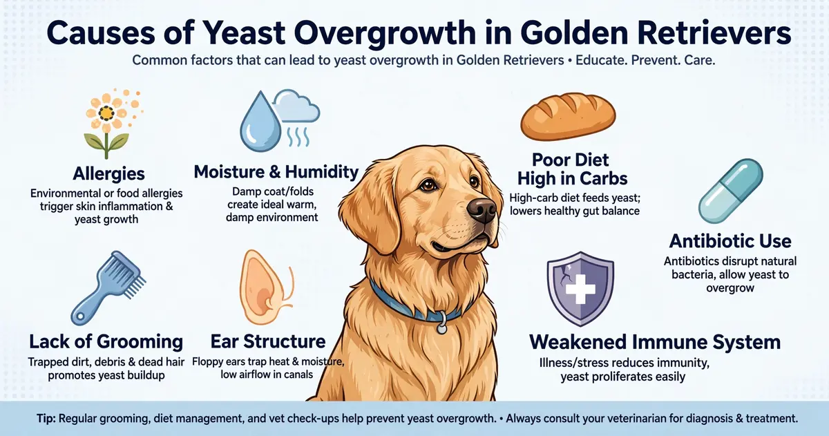  Causes Yeast Overgrowth in Golden Retrievers