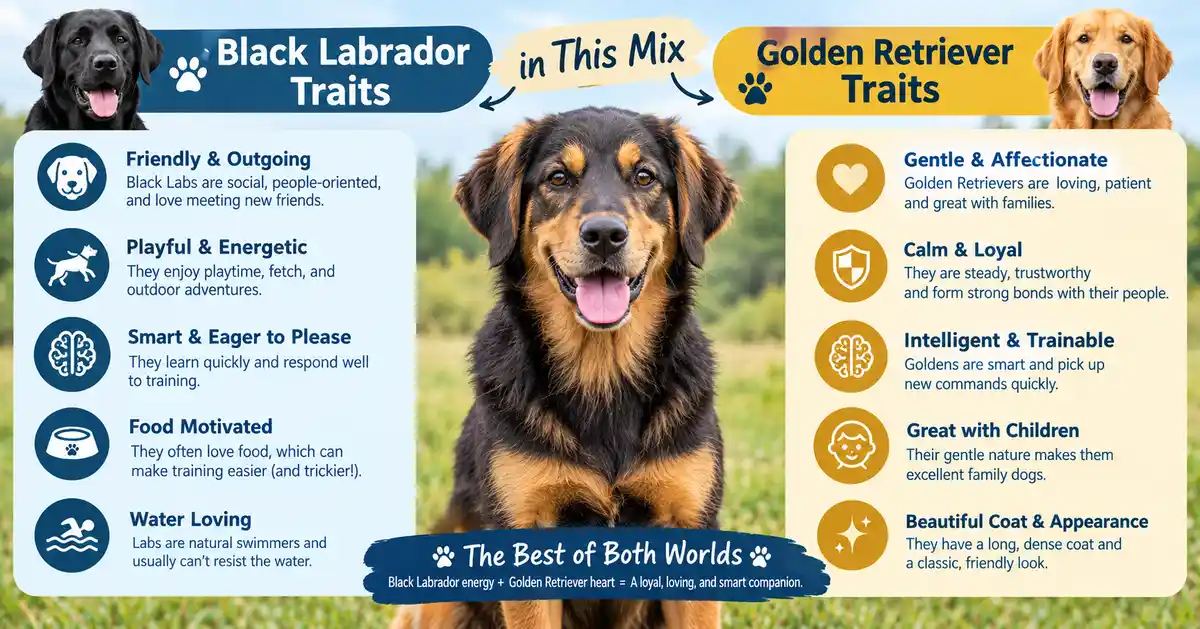 Black Lab × Golden Retriever Mix Infographic