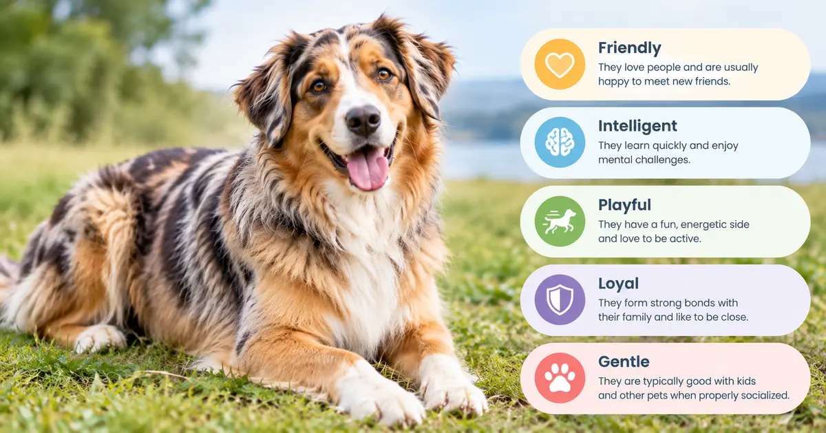 Aussie  Friendly Merle Dog Personality Guide