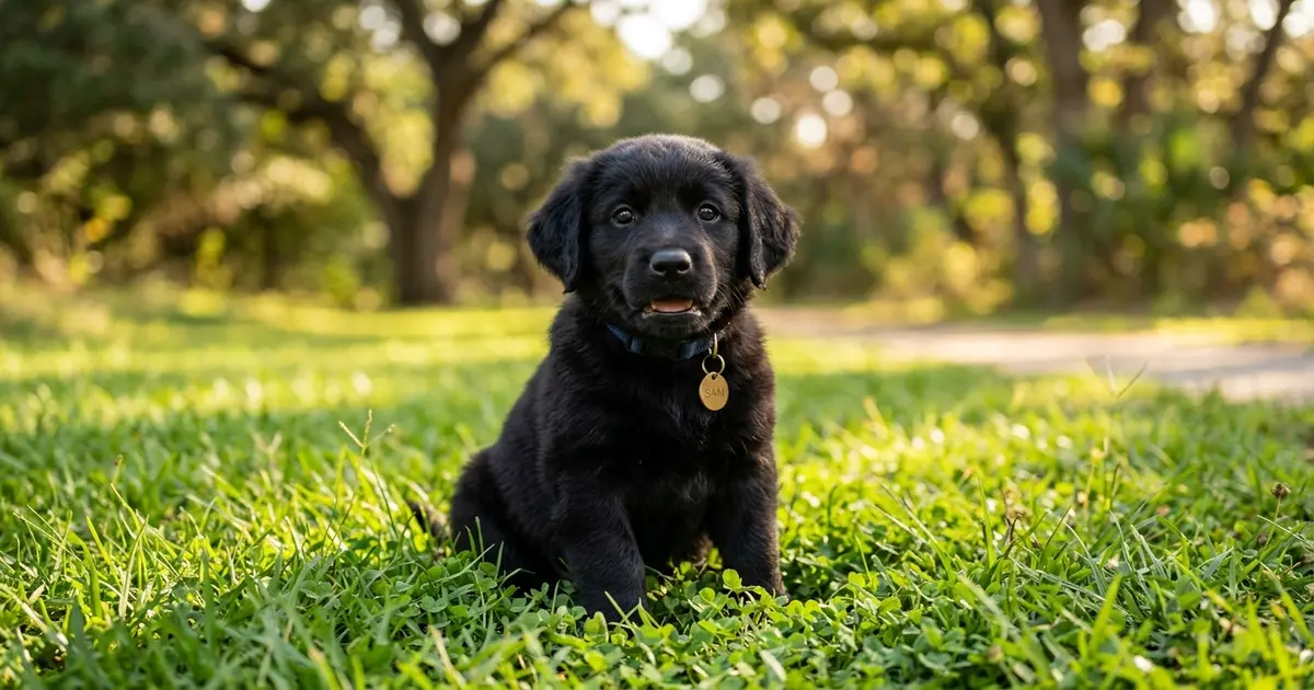 Goldador puppy