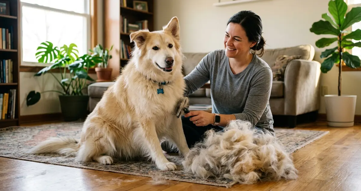 Golden Retriever and Husky Mix Shedding