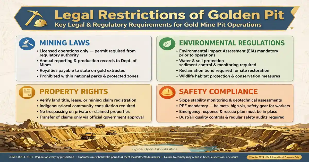Legal Restrictions of golden pit