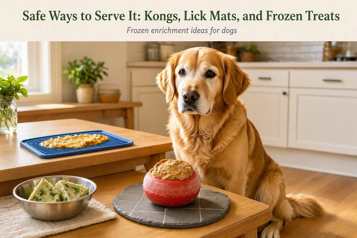 Safe Ways to Serve It: Kongs, Lick Mats, and Frozen Treats